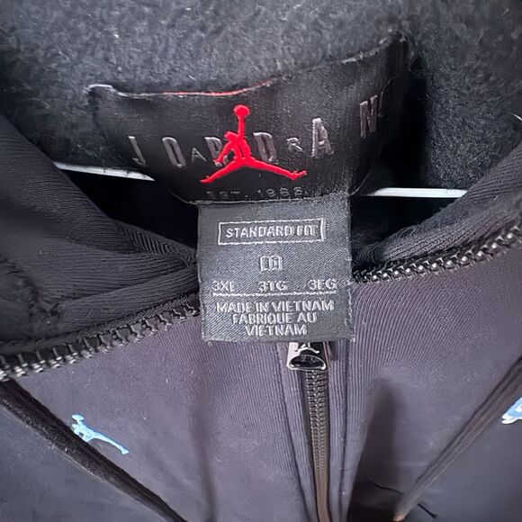 Jordan UNC Football Zip Up Hoodie Mens 3XL Black Team Issued Orange Bowl Jacket - Picture 6 of 6